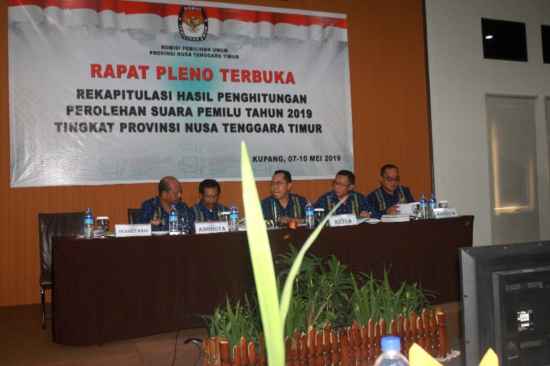 Hari Pertama, 8 Kab di NTT Papar Hasil Perolehan Suara Pemilu 2019