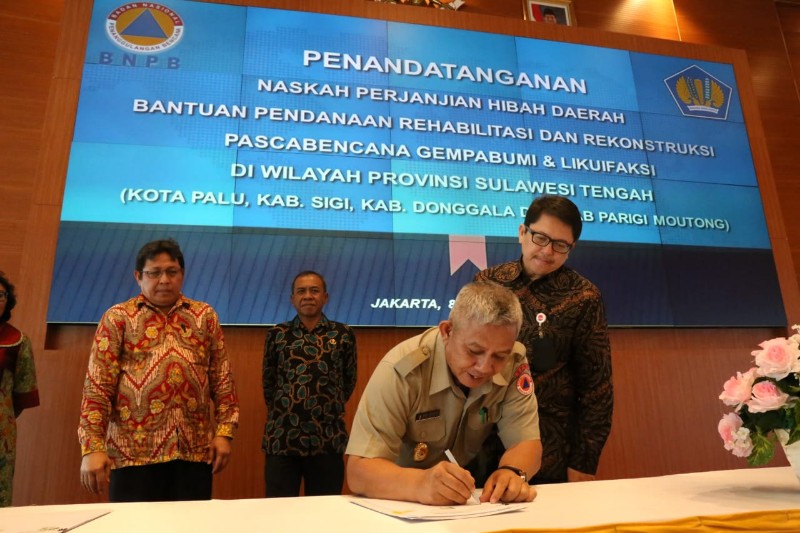 BNPB Hibah Daerah Rehabilitasi & Rekonstruksi Pascabencana di Sulteng
