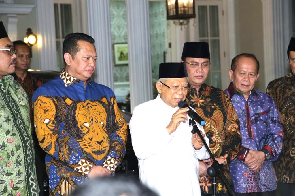Temui KH Ma’ruf Amin, MPR RI Siap Helat Pelantikan Presiden & Wakil Presiden