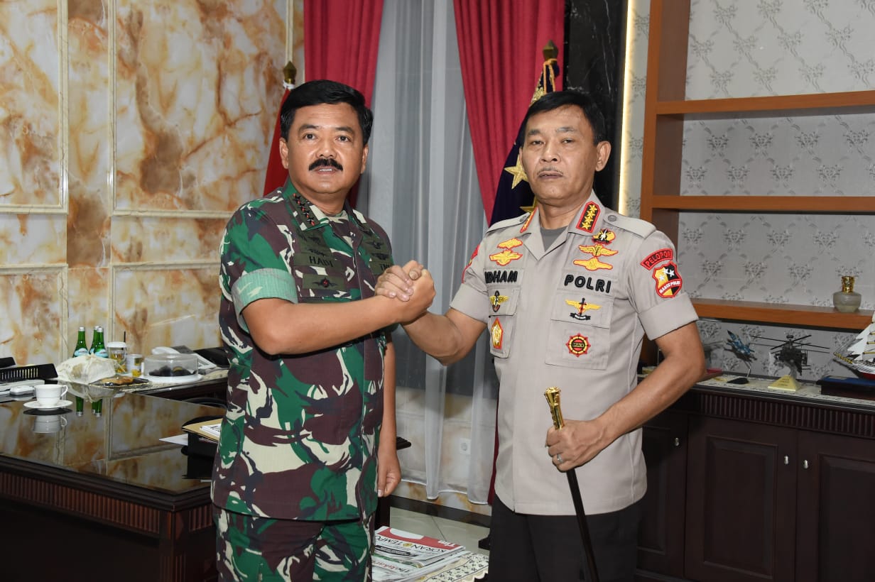 Panglima TNI Terima Kunjungan Kapolri Idham Azis