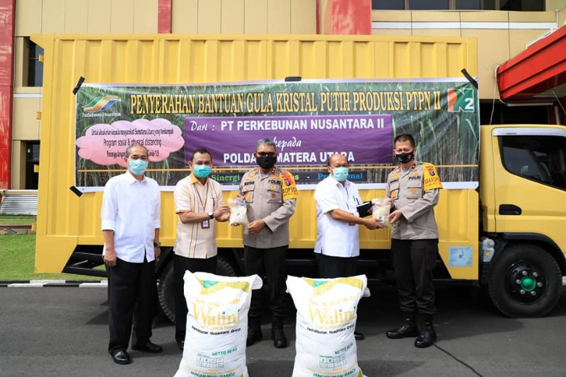 PTPN II Salurkan Bantuan 8 Ton Gula Pasir bagi Masyarakat Via Polda Sumut