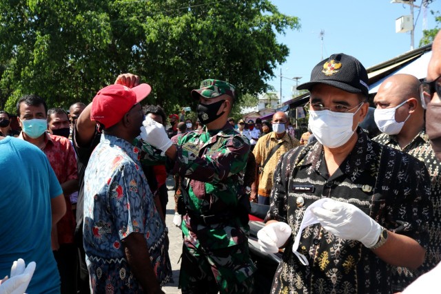 “Ayo Pakai Masker” Operasi Gabungan Pemkot Kupang dan Polres Kupang Kota