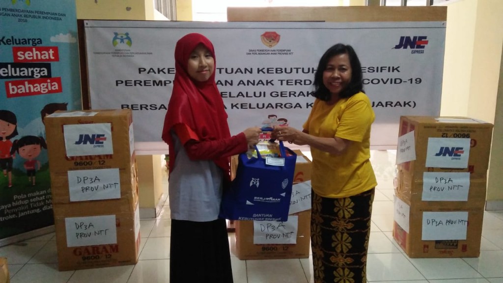Bantuan Berjarak di NTT, DPPPA Gandeng JNE Kirim Gratis ke 10 Kabupaten