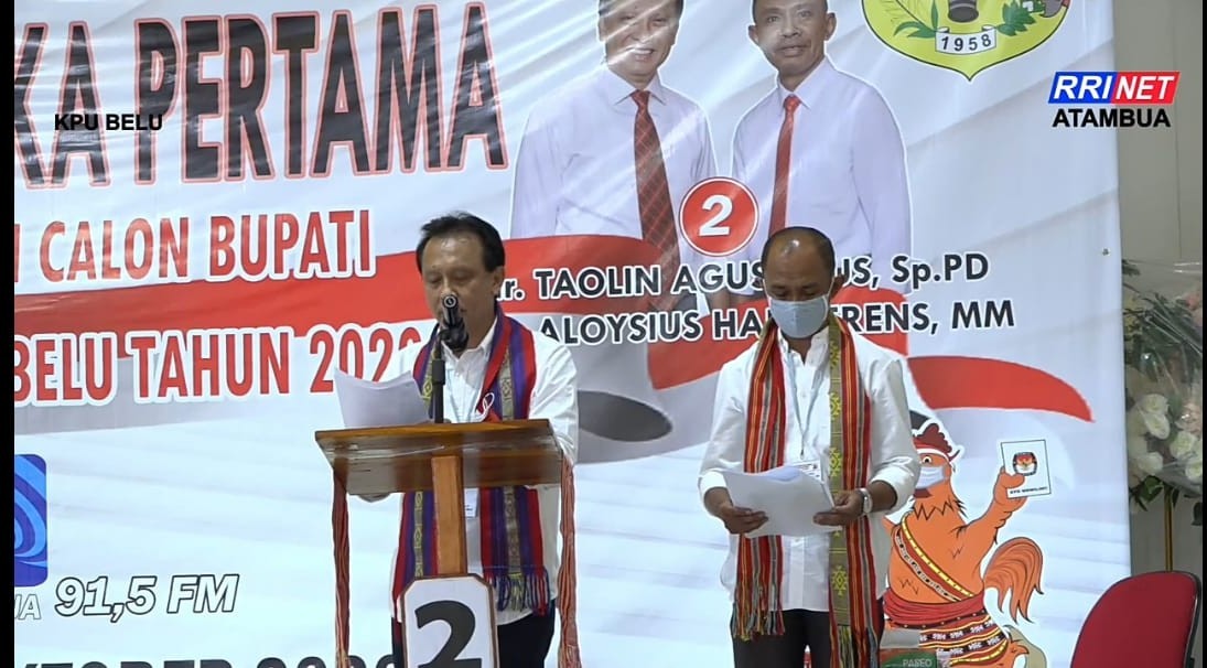 Debat I Pilkada Belu, Agus Taolin: UU Jamin Berobat Gratis Pakai KTP