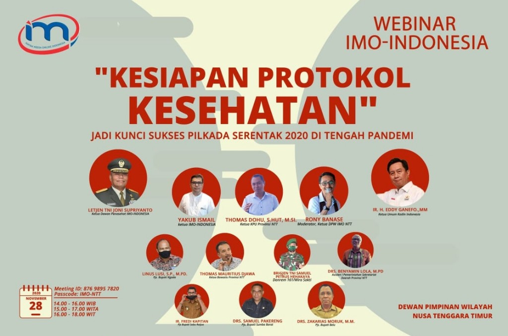 Pilkada 2020, IMO-Indonesia DPW NTT Helat Webinar Protokol Kesehatan