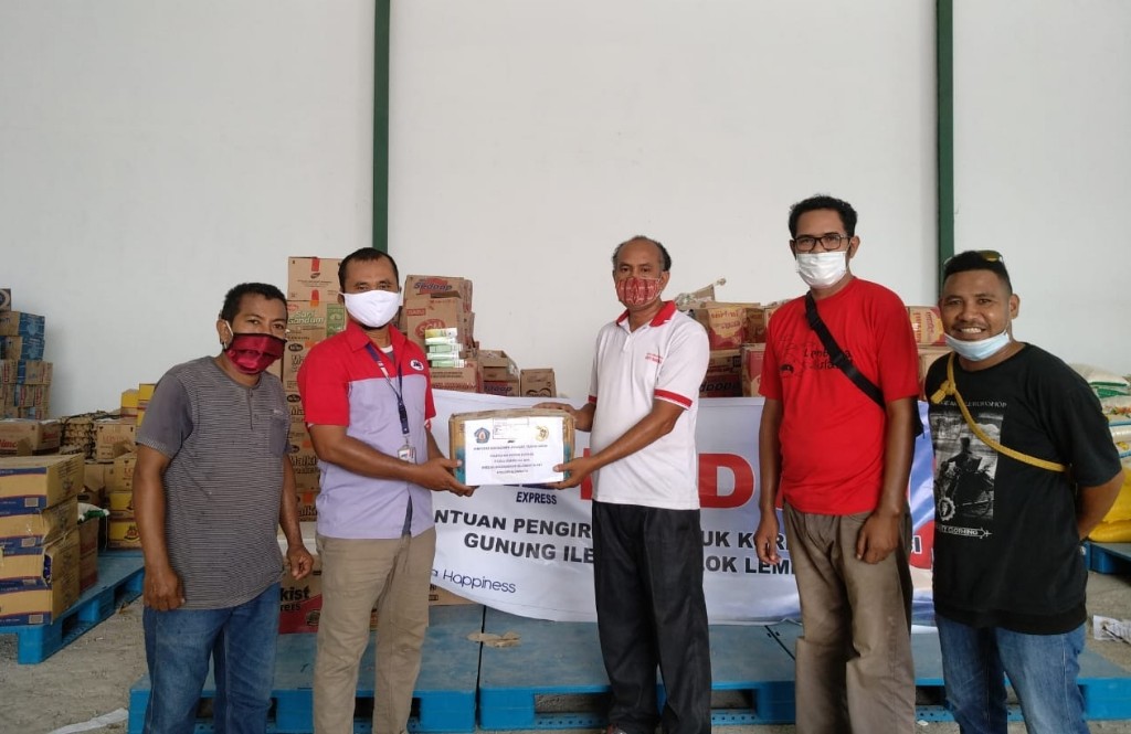 CSR JNE Kupang, Distribusi Bantuan Erupsi Gunung Ile Lewotolok di Lembata