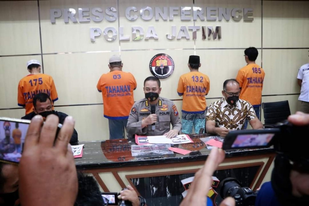 Ancam Mahfud MD, Ditreskrimsus Polda Jatim Bekuk 4 Orang