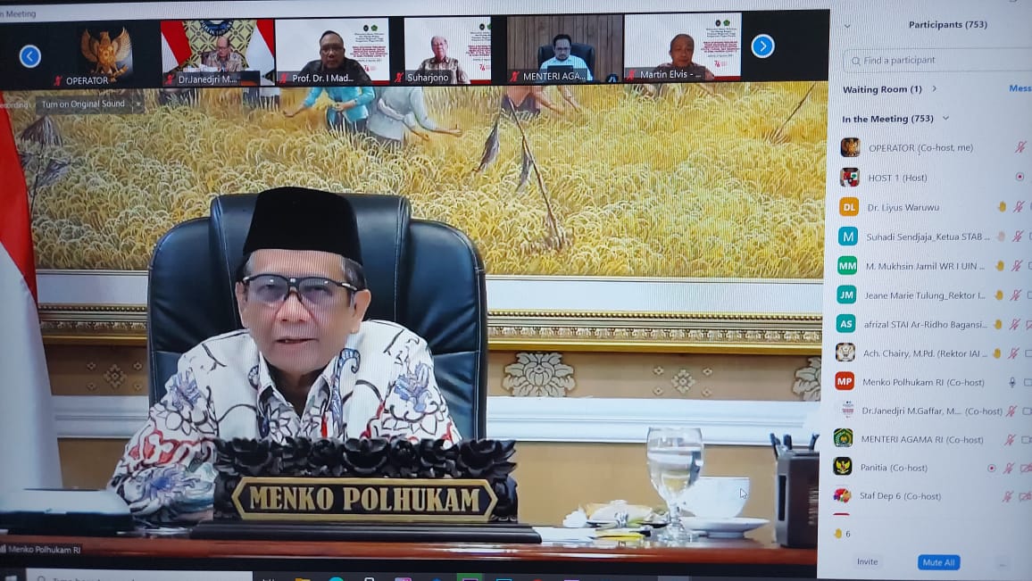 Tangkal Hoaks Lindungi Bangsa, Dialog Mahfud & Pimpinan PT Keagamaan