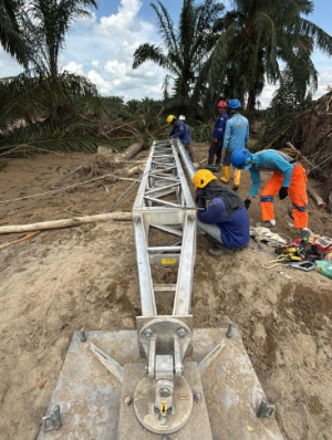 PLN Kerja 1X24 Jam Perbaiki Jalur Listrik Langsa-Pangkalan Brandan Aceh